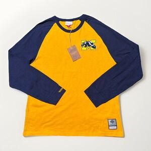 Mitchell & Ness Michigan Wolverine's Long‎ Sleeve Shirt Men's XL NWT